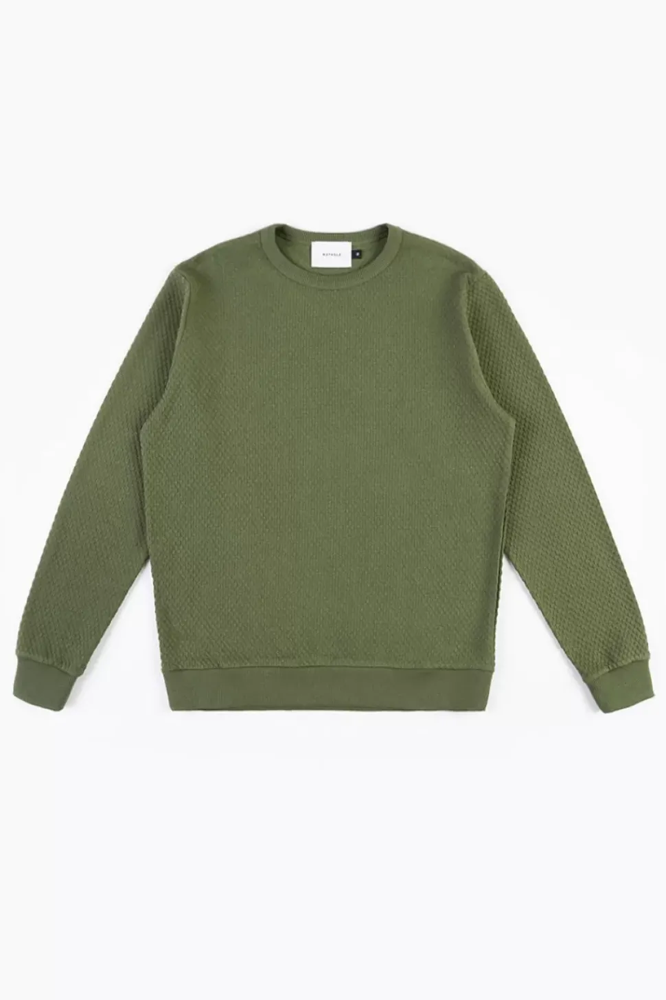Waffel Sweatshirt Bio Baumwolle - Grun