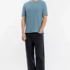 Waffel T-Shirt Bio-Baumwolle - Blau
