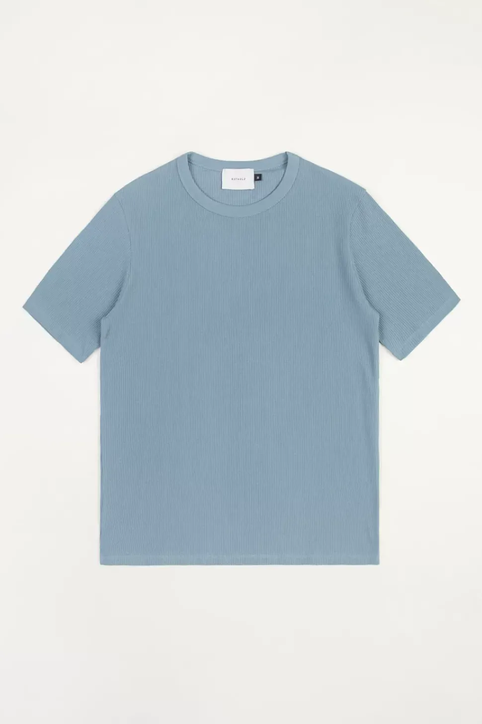 Waffel T-Shirt Bio-Baumwolle - Blau