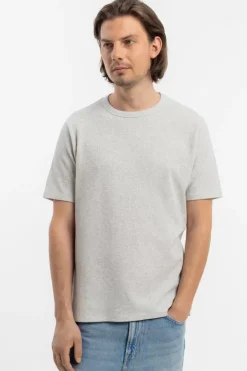 Waffel T-Shirt Bio-Baumwolle - Grau