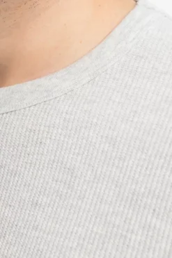 Waffel T-Shirt Bio-Baumwolle - Grau