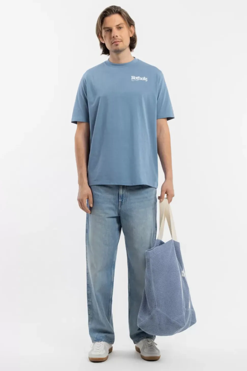Weekend Tote Bag Bio Baumwolle - Hellblau