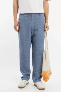 Weite Hose Waffle Cotton - Hellblau