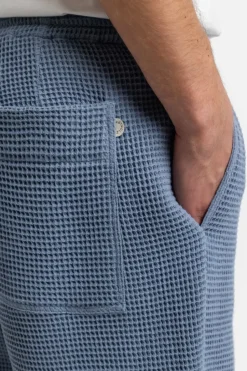 Weite Hose Waffle Cotton - Hellblau