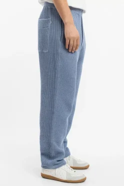 Weite Hose Waffle Cotton - Hellblau