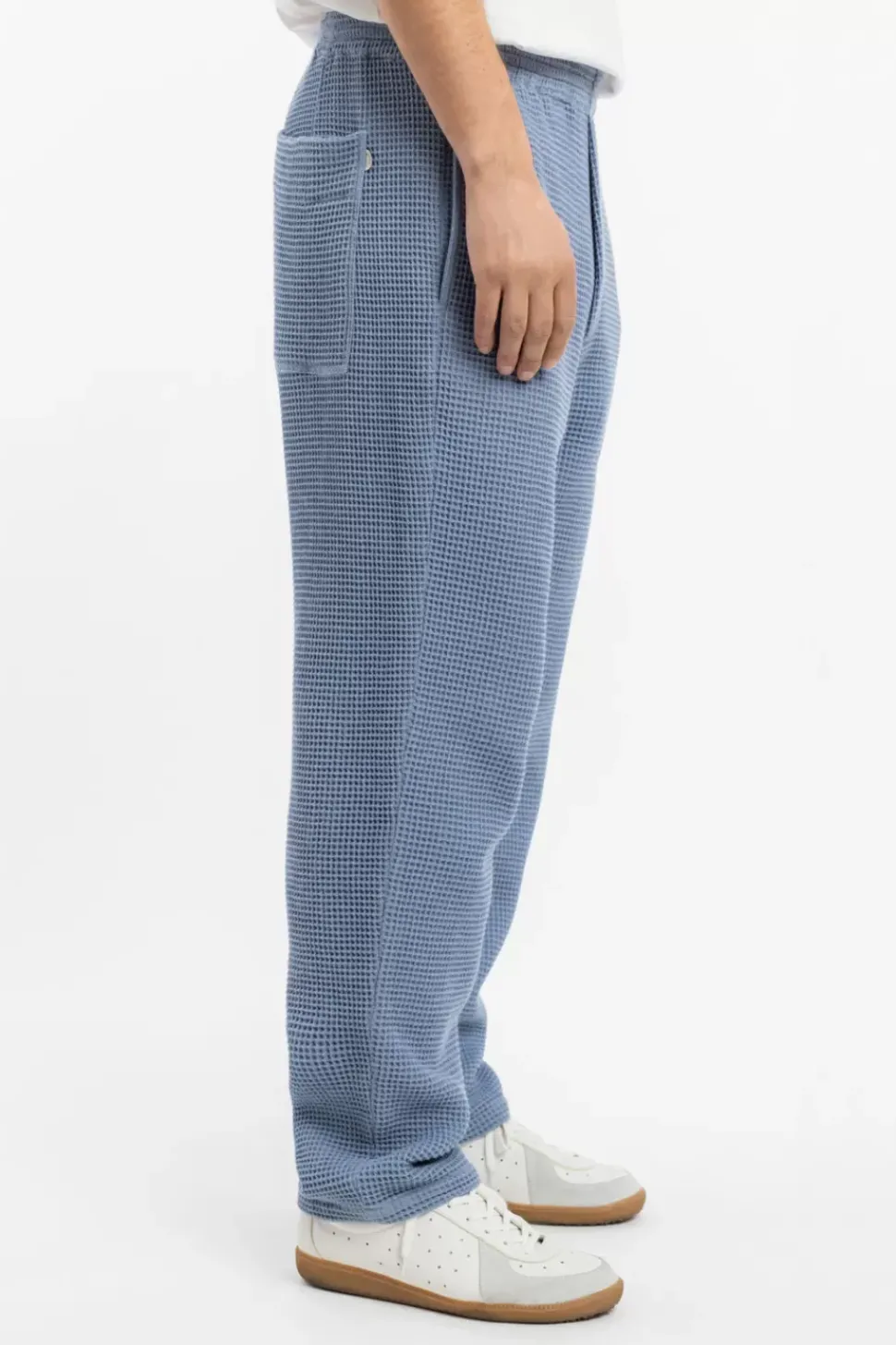 Weite Hose Waffle Cotton - Hellblau