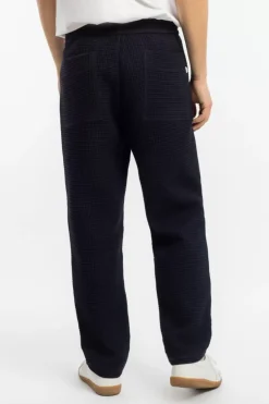 Weite Hose Waffle Cotton - Schwarz