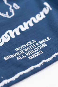 Willkommen Bandana Bio Baumwolle Blau