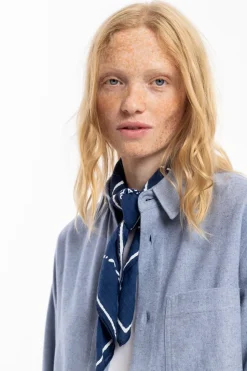 Willkommen Bandana Bio Baumwolle Blau