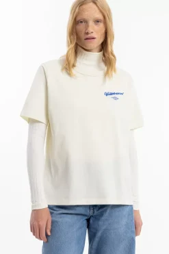 Willkommen Print T-Shirt Bio Baumwolle - Off-White