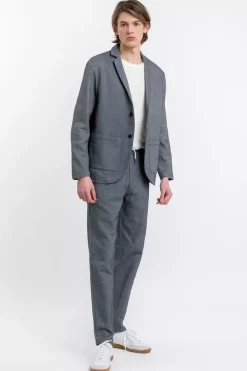 Workwear Blazer Aus Bio Canvas Schwarz Kariert