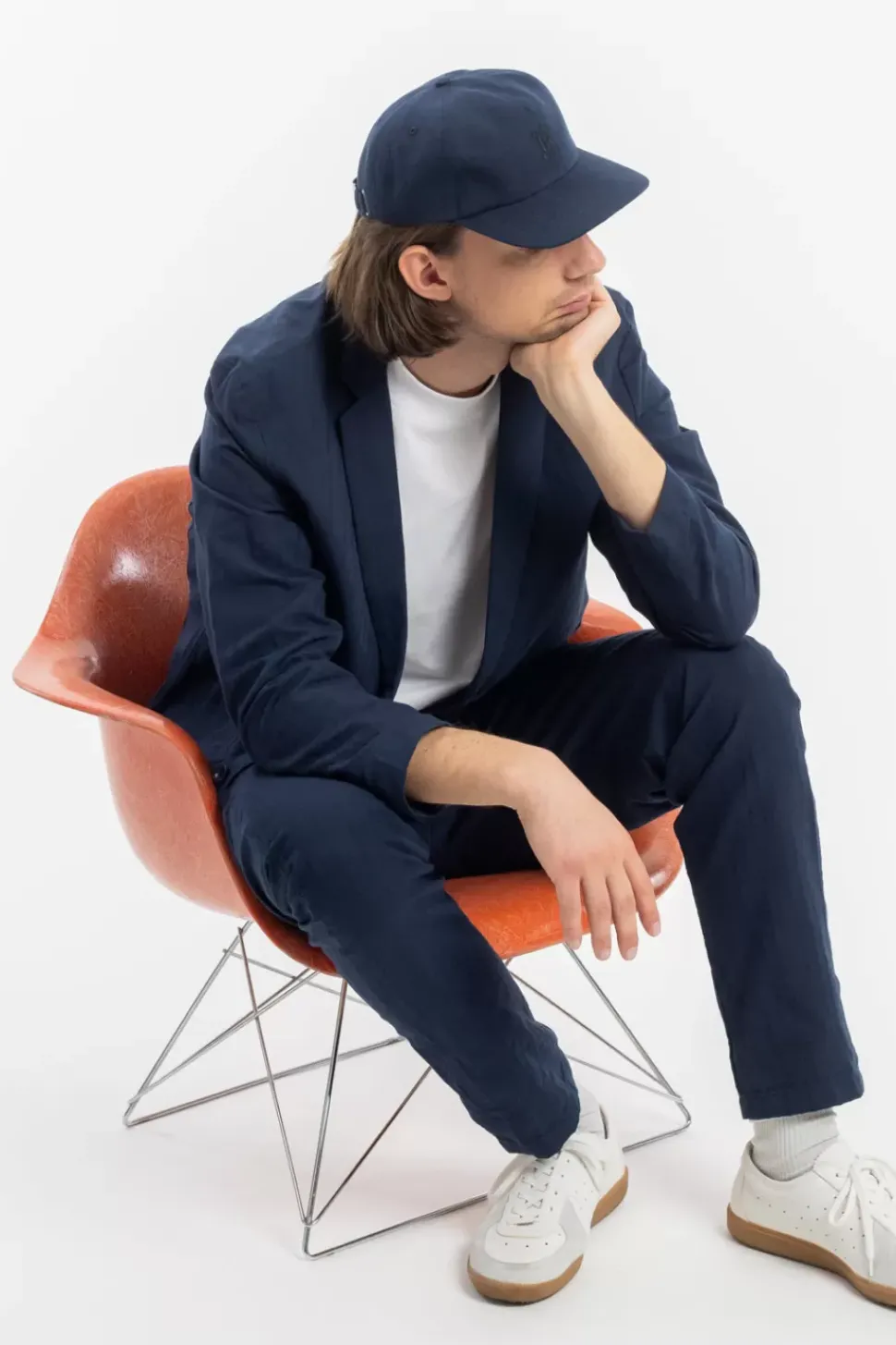 Workwear Blazer Leinen Mix - Dunkelblau