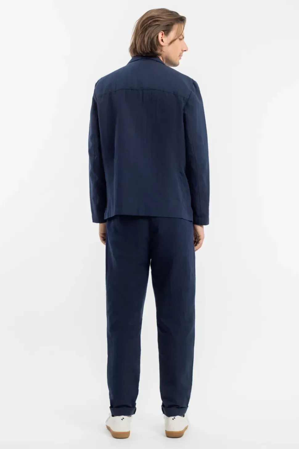 Workwear Blazer Leinen Mix - Dunkelblau