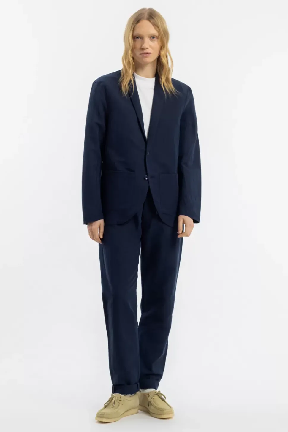Workwear Blazer Leinen Mix - Dunkelblau