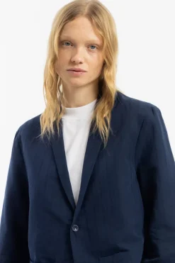 Workwear Blazer Leinen Mix - Dunkelblau
