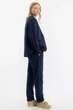 Workwear Blazer Leinen Mix - Dunkelblau