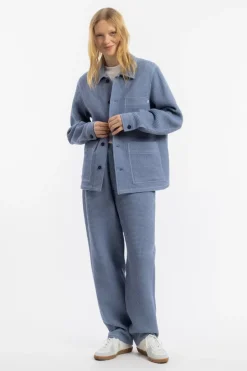 Workwear Jacke Waffle Cotton - Hellblau