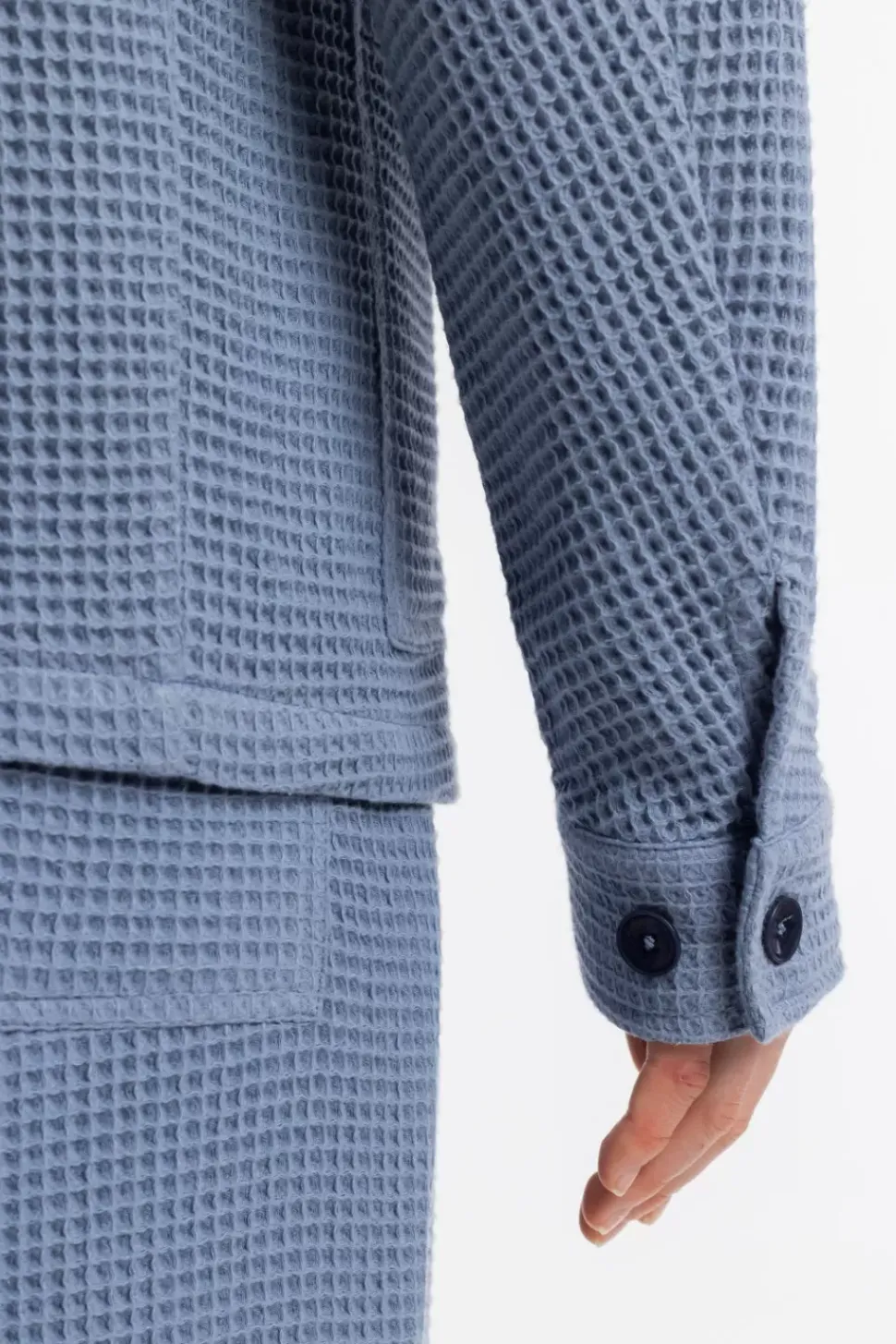 Workwear Jacke Waffle Cotton - Hellblau