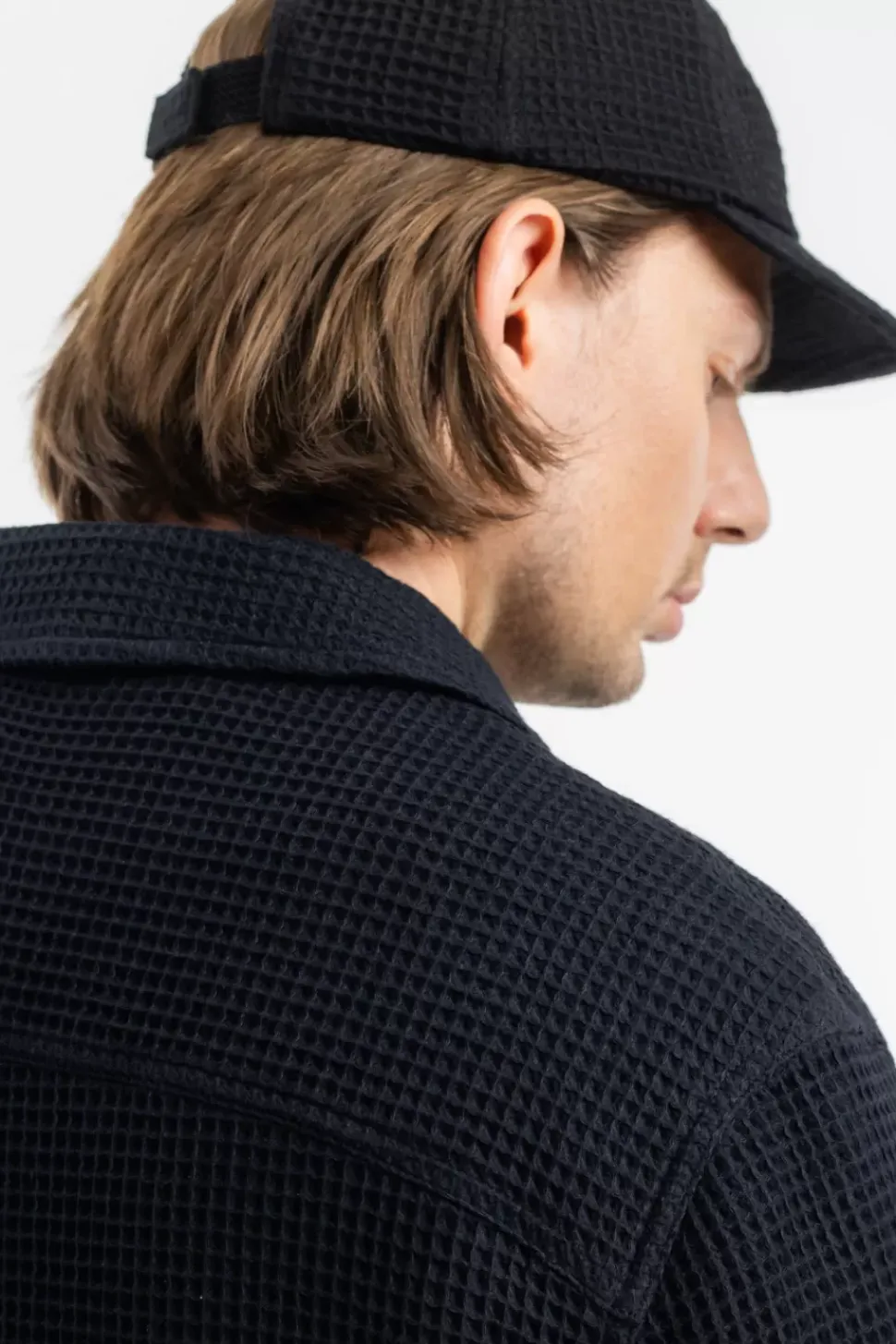 Workwear Jacke Waffle Cotton - Schwarz