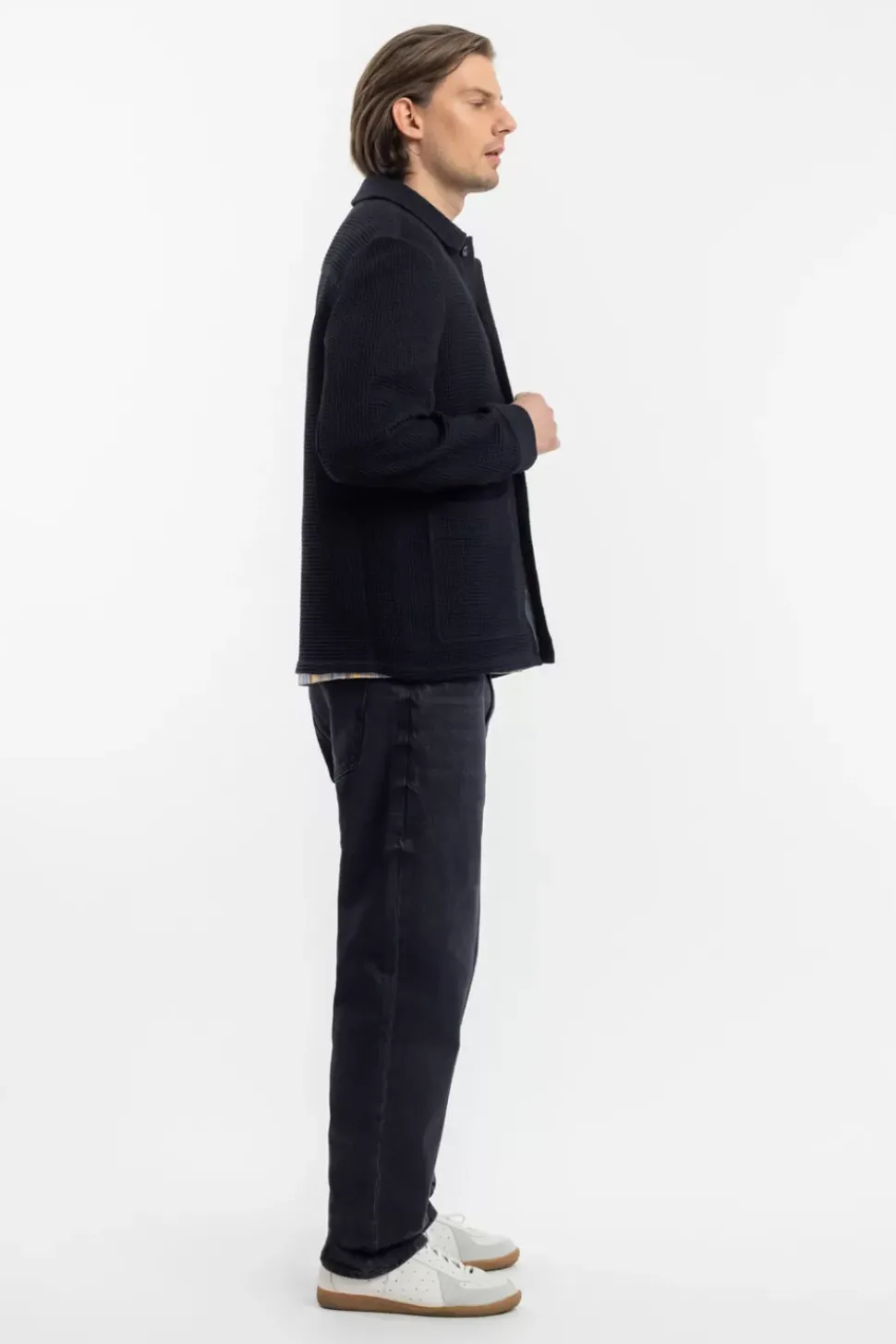 Workwear Jacke Waffle Cotton - Schwarz