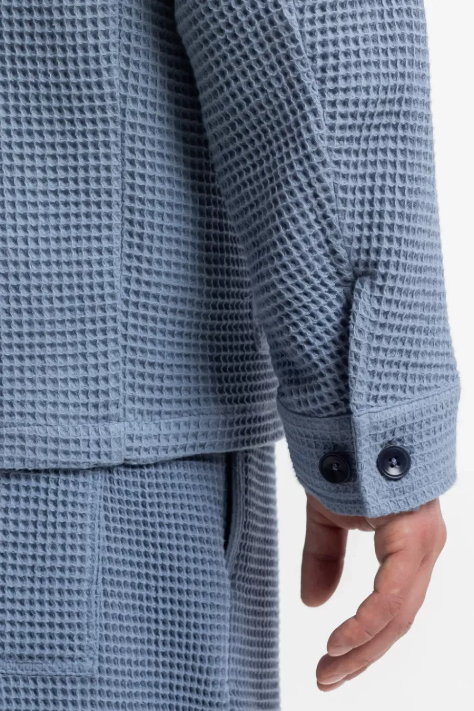 Workwear Jacke Waffle Cotton - Hellblau