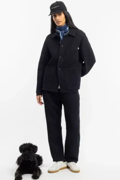 Workwear Jacke Waffle Cotton - Schwarz