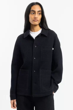 Workwear Jacke Waffle Cotton - Schwarz