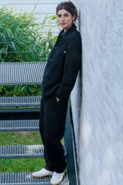 Workwear Jacke Waffle Cotton - Schwarz