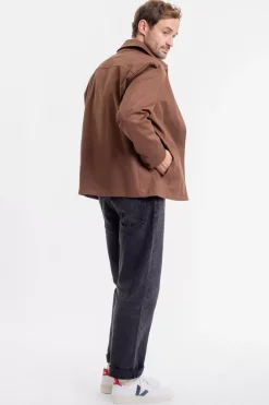 Zip Jacke Aus Bio-Baumwolle Braun