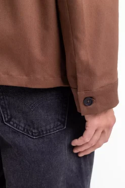 Zip Jacke Aus Bio-Baumwolle Braun