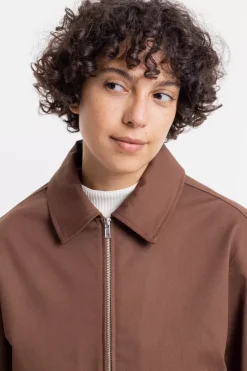 Zip Jacke Aus Bio-Baumwolle Braun