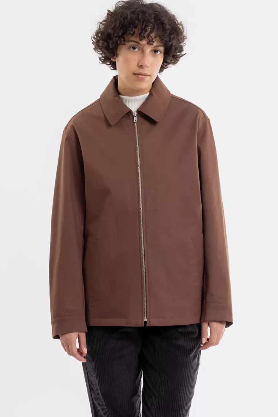 Zip Jacke Aus Bio-Baumwolle Braun