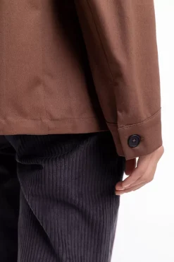 Zip Jacke Aus Bio-Baumwolle Braun